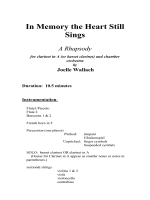 In Memory the Heart Still Soars Title Page